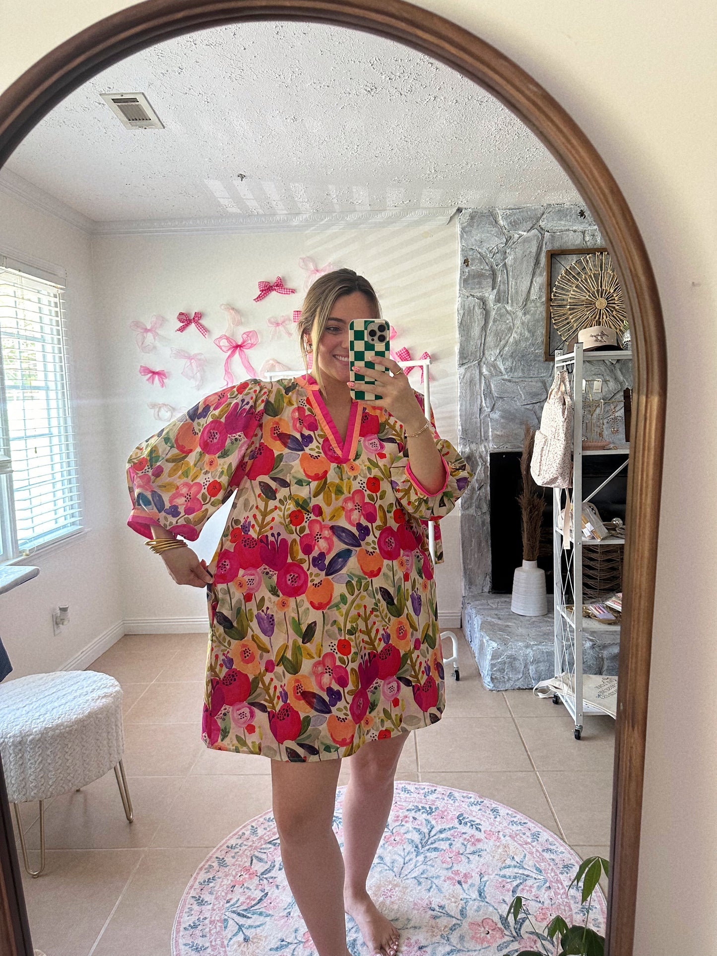 Sunshine State Of Mind Curvy Floral Mini Dress