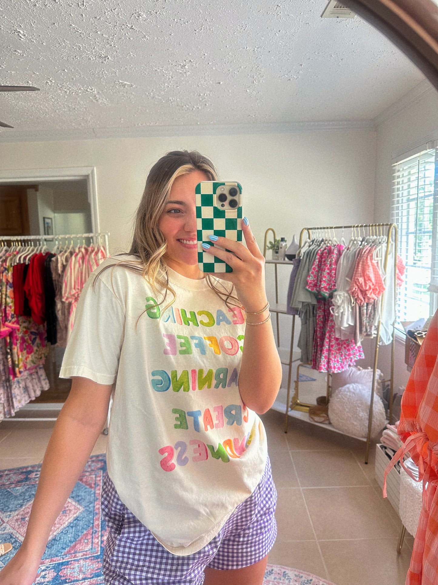 Teaching, Coffee, Learning, Create, Kindness Comfort Colors Tee