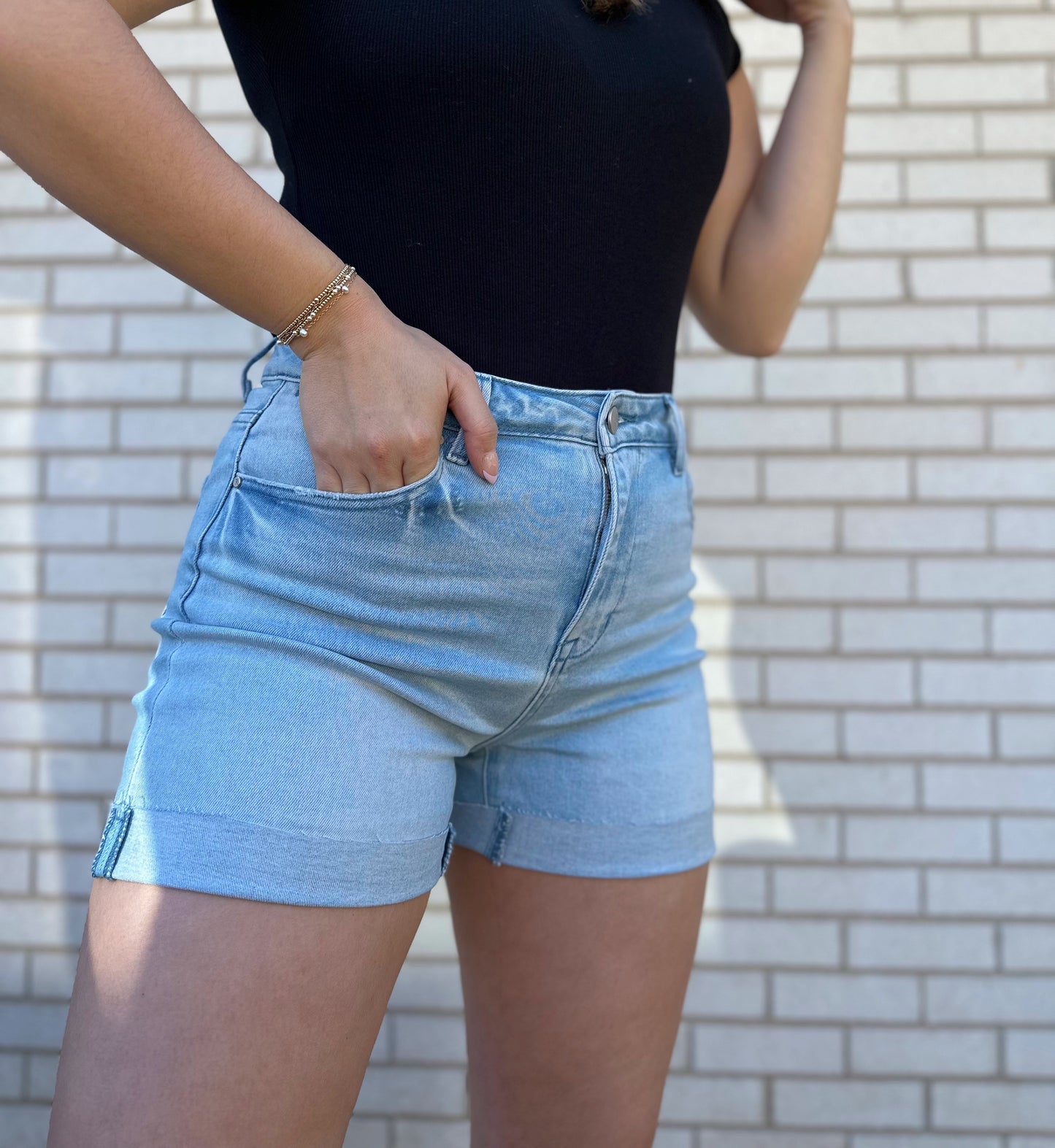 Risen Sun-Kissed High Rise Cuffed Shorts