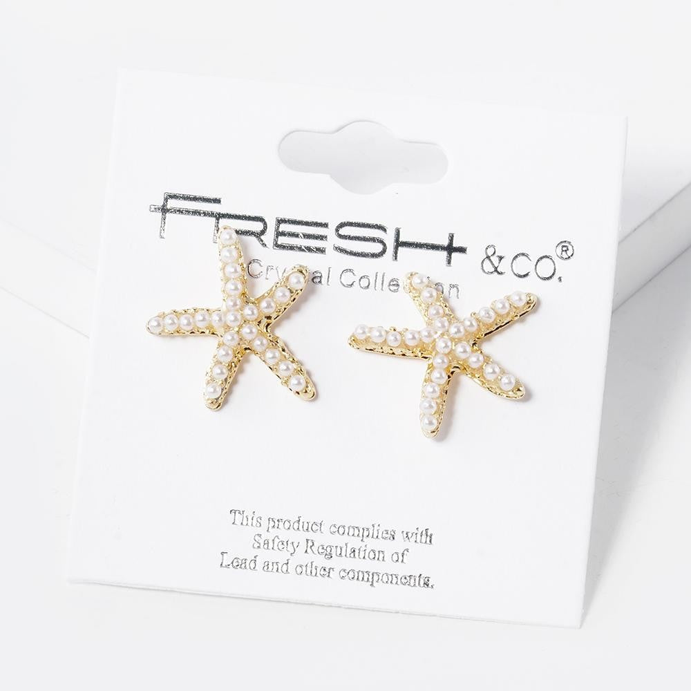 Seaside Cutie Pearl Starfish Earrings