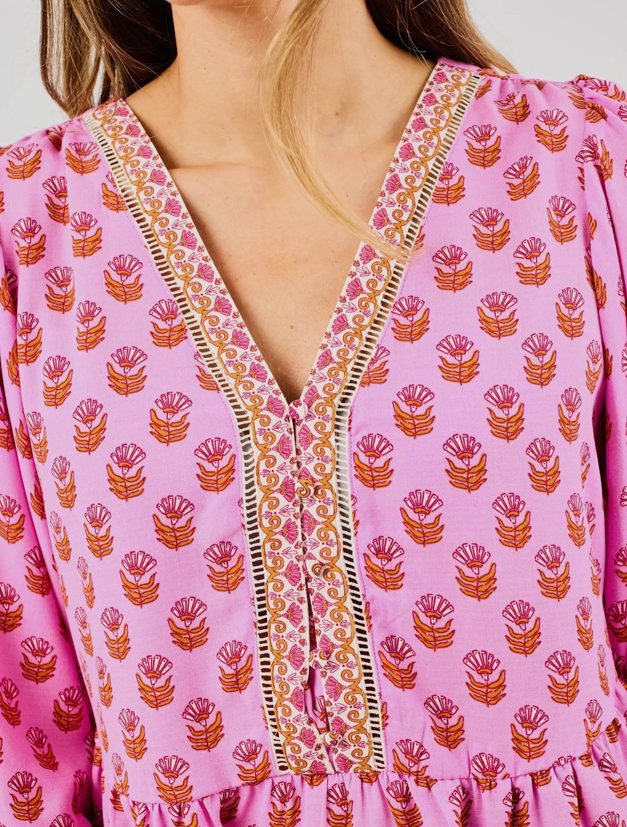 Mary Square Blossom Moment Floral Blouse