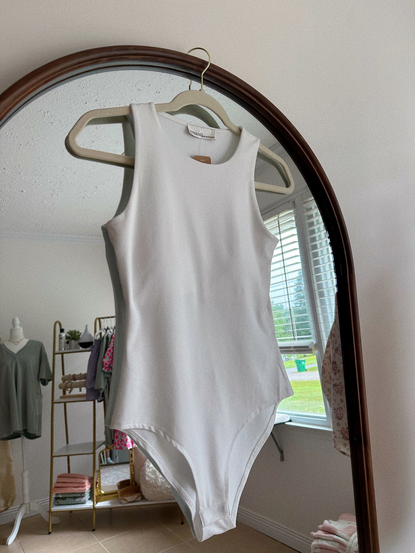 Feeling Cute White Padded Bodysuit - LAST CHANCE SALE