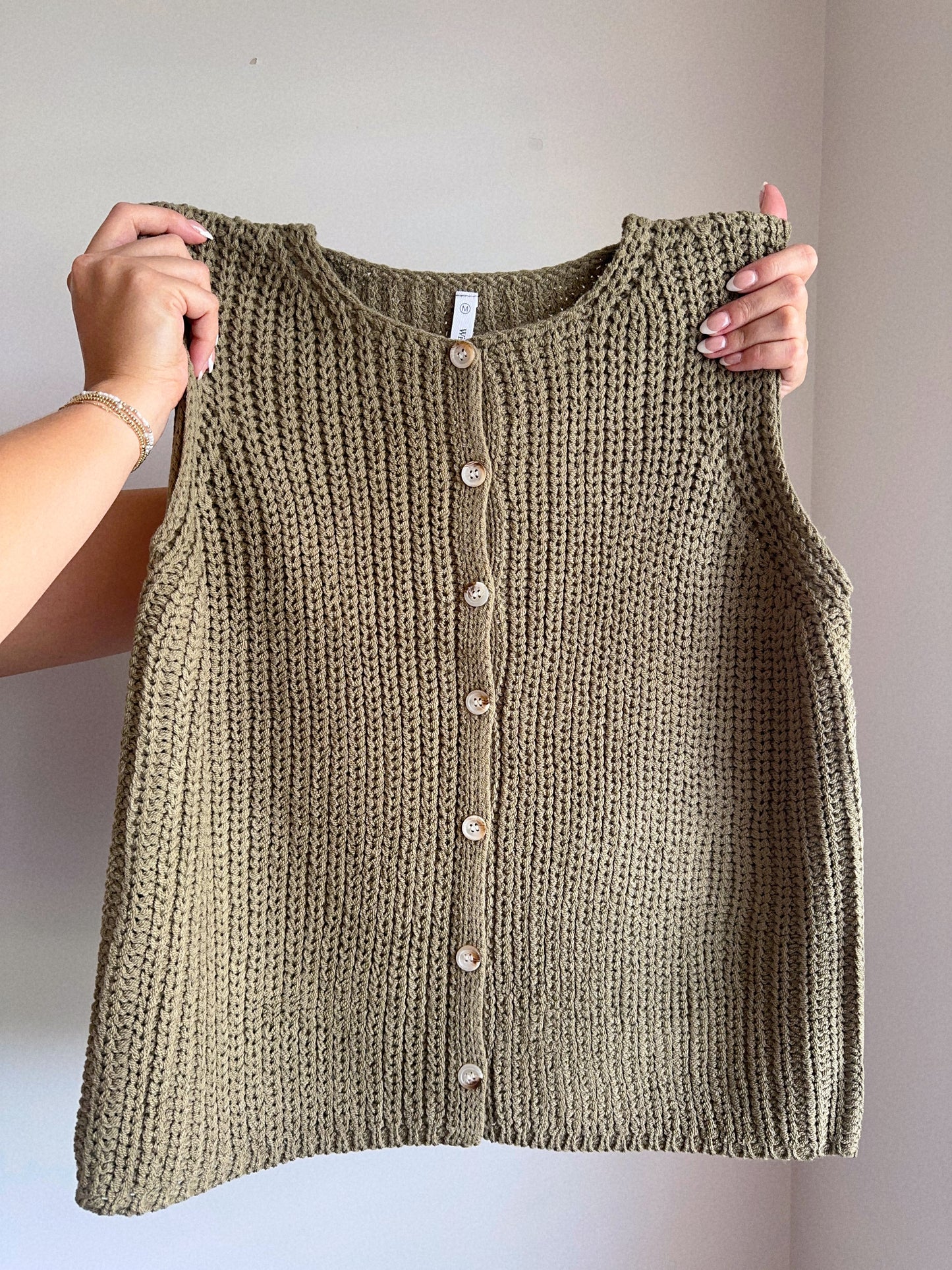 Dreaming Of Fall Days Olive Sweater Vest Top