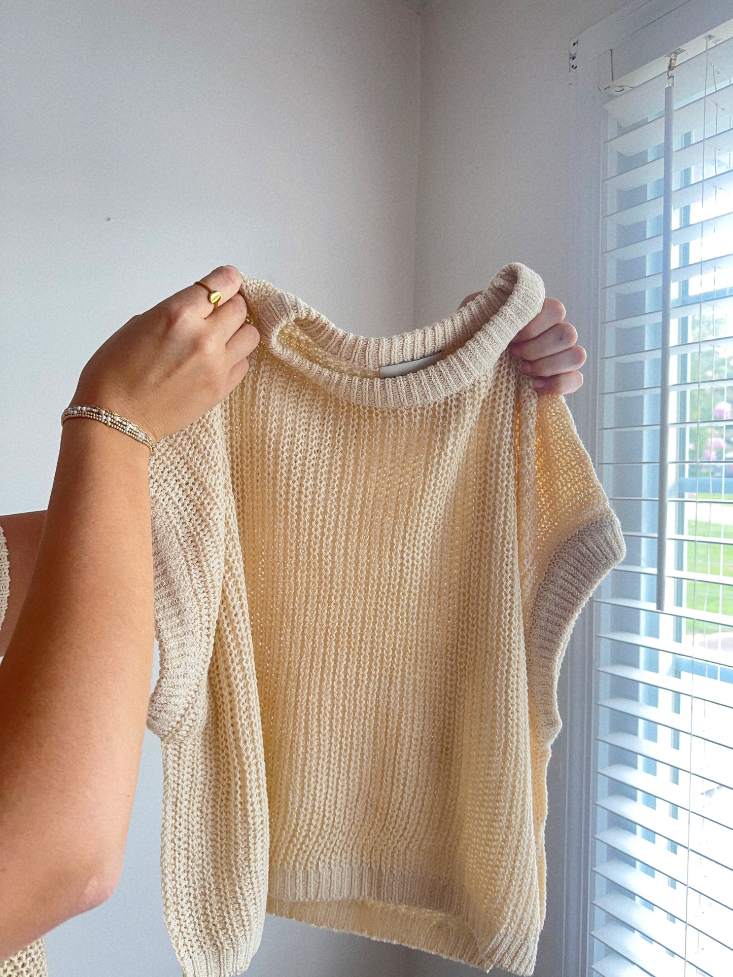 Cozy Cream Dolman Sleeve Knitted Top