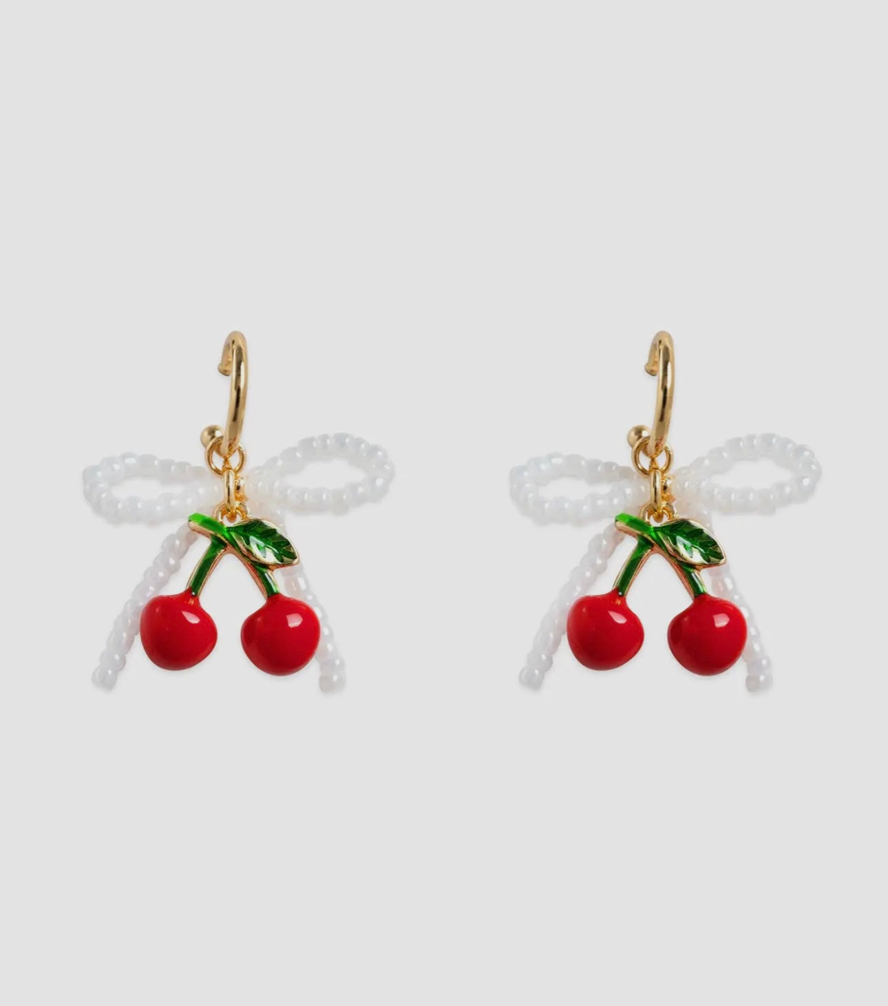 Cherry Trend Bow Earrings