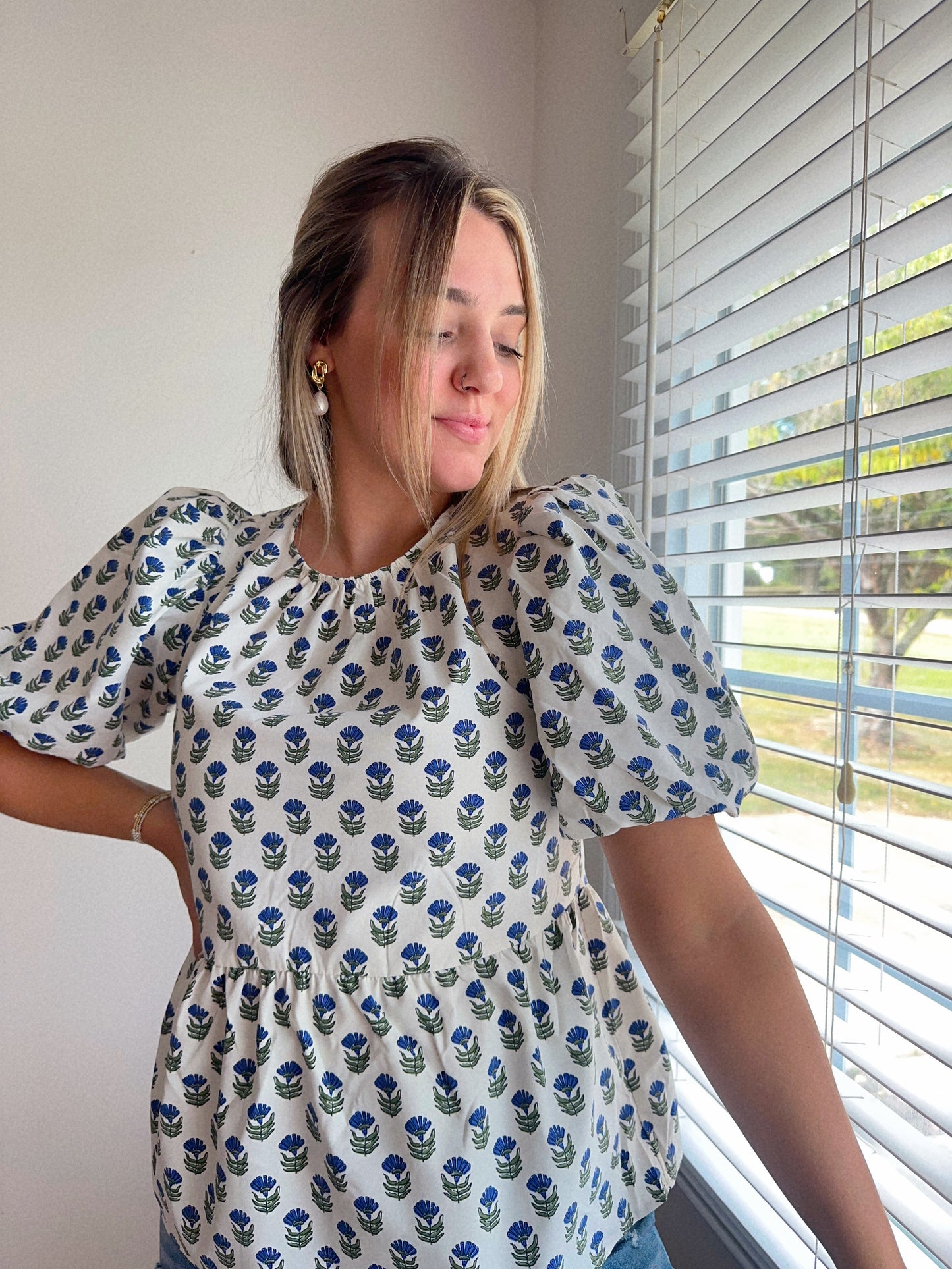 Mary Square Effortlessly Chic + Cute Floral Blouse