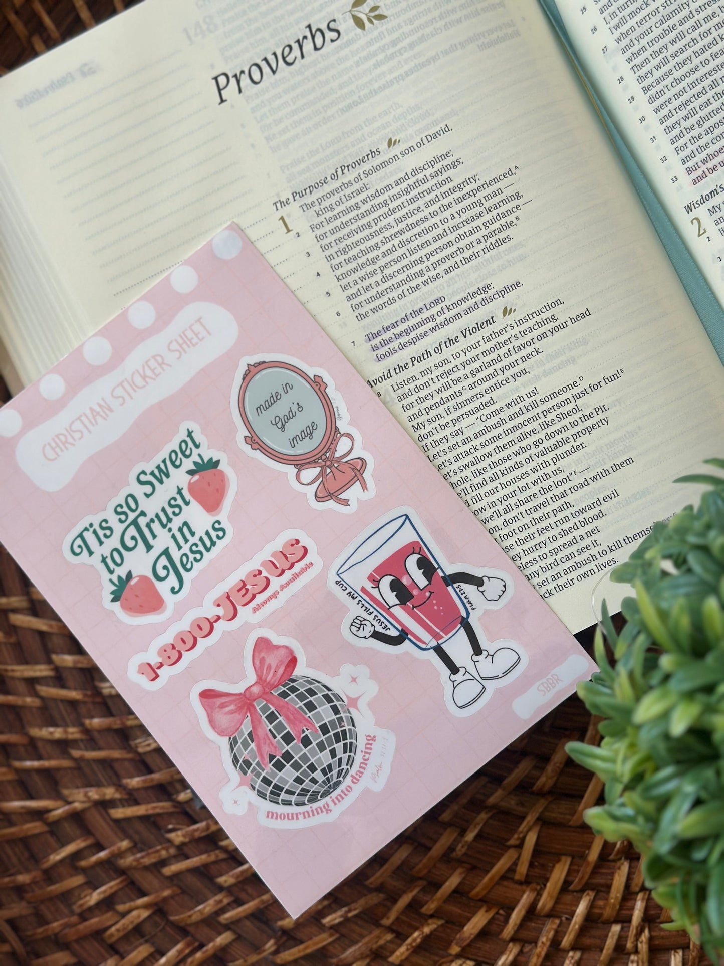 Tis So Sweet To Trust In Jesus Sticker Sheet