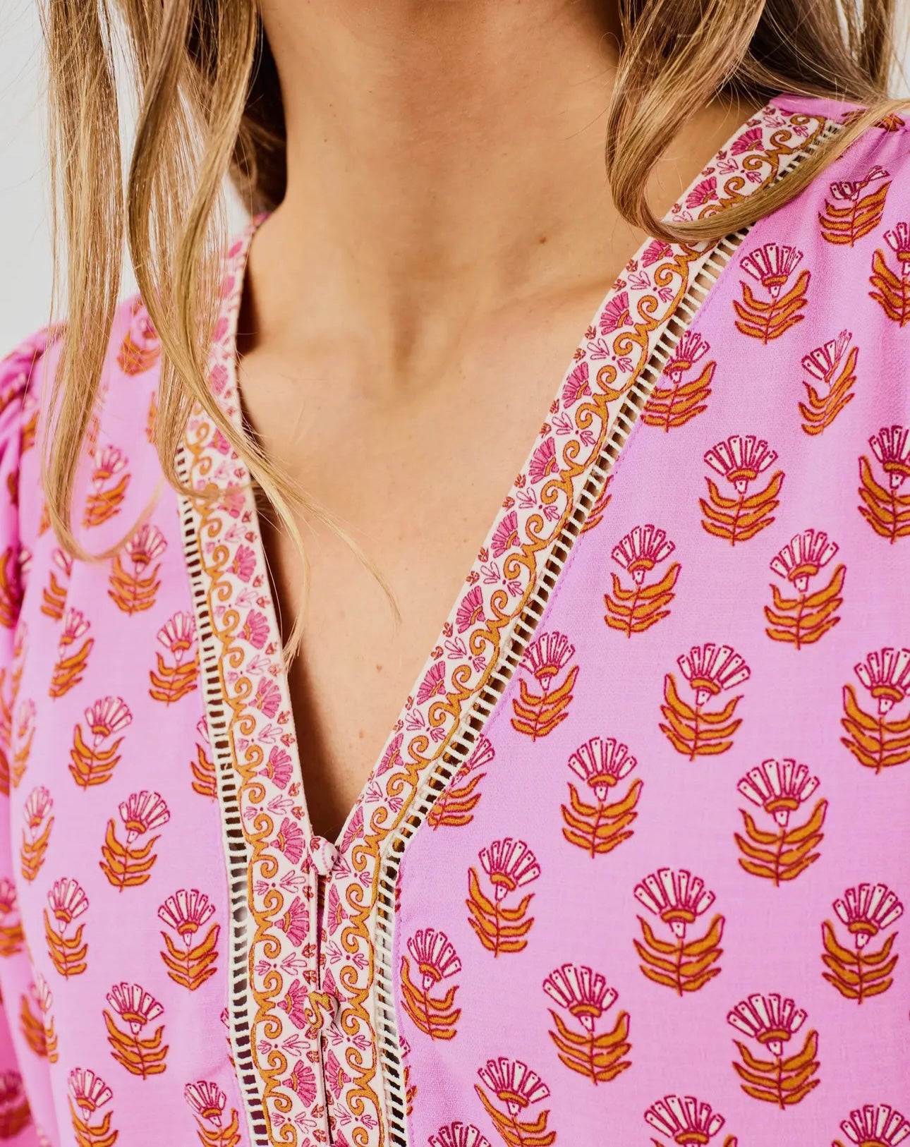 Mary Square Blossom Moment Floral Blouse