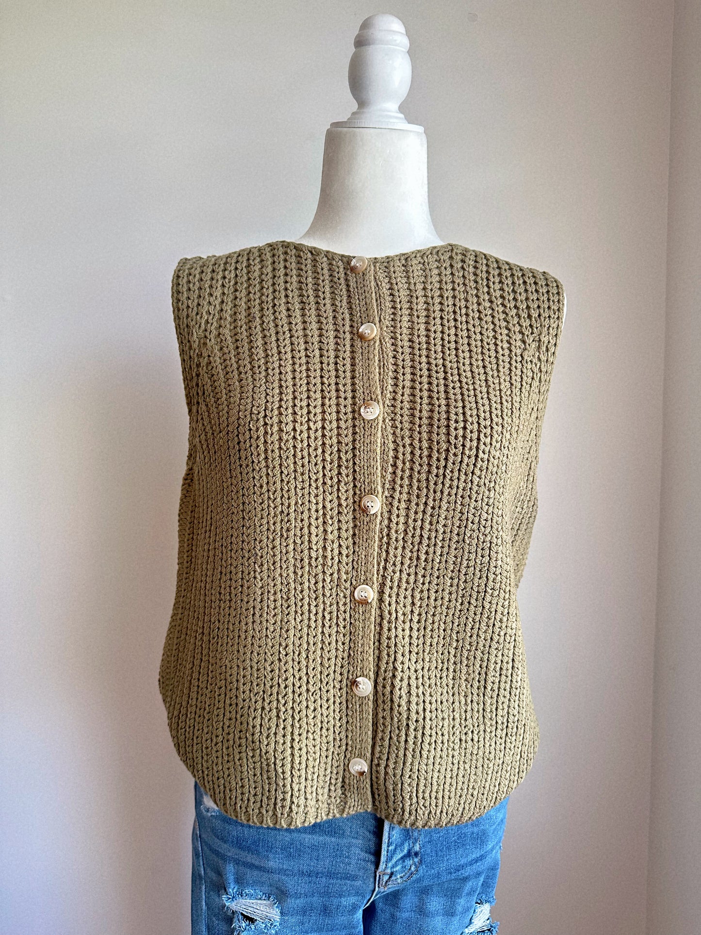 Dreaming Of Fall Days Olive Sweater Vest Top
