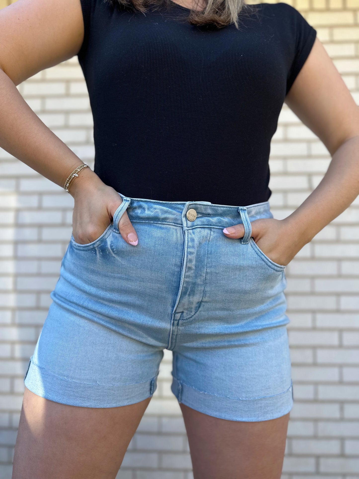 Risen Sun-Kissed High Rise Cuffed Shorts