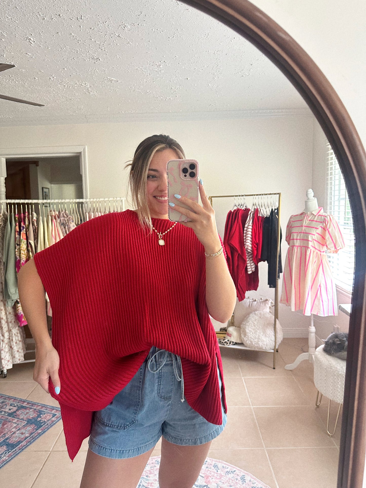 Closet Must Have Red Knit Sweater
