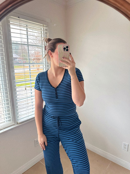 Winter Blues Striped Set LAST CHANCE