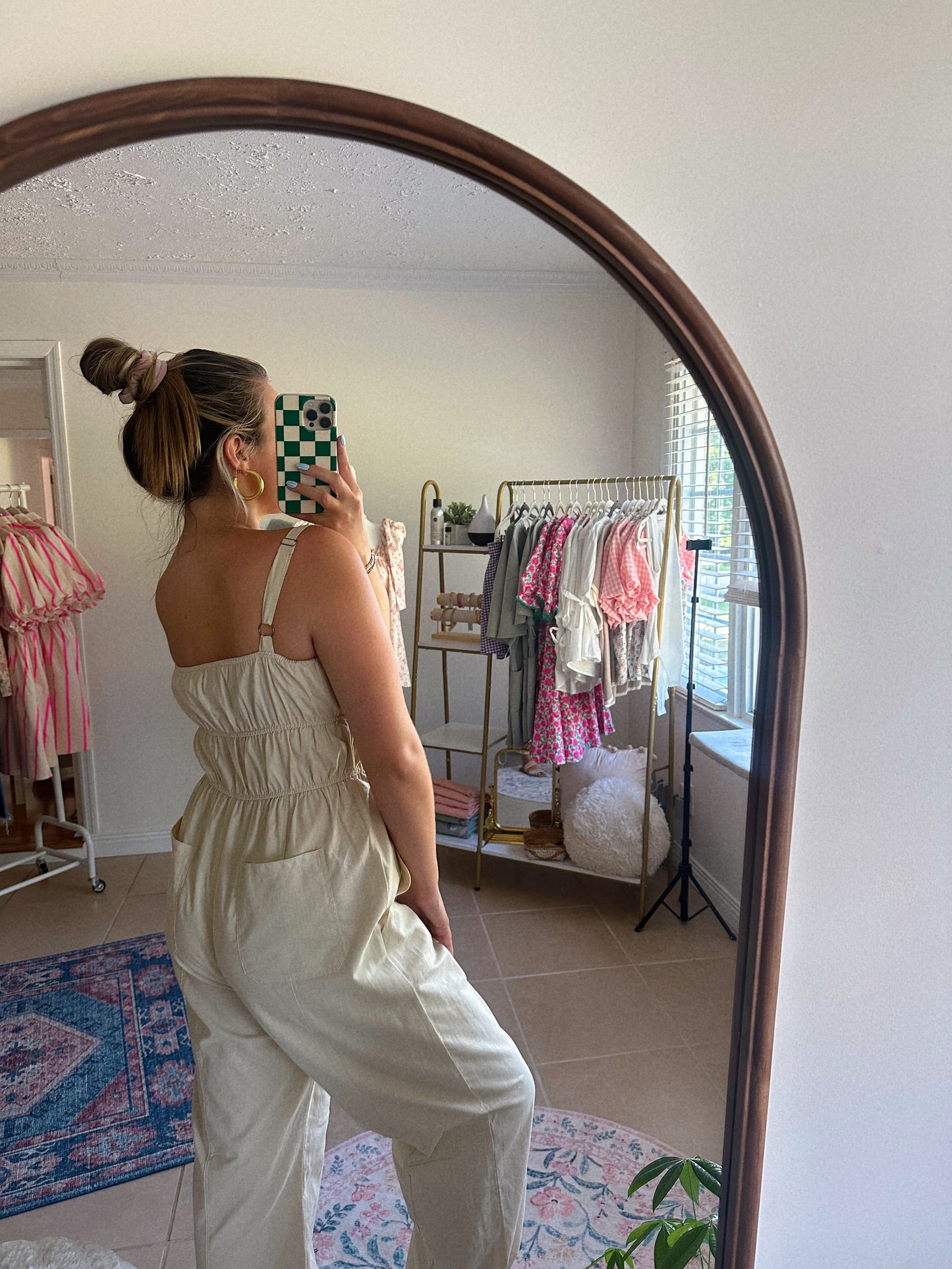 The Linen Hour Oatmeal Jumpsuit