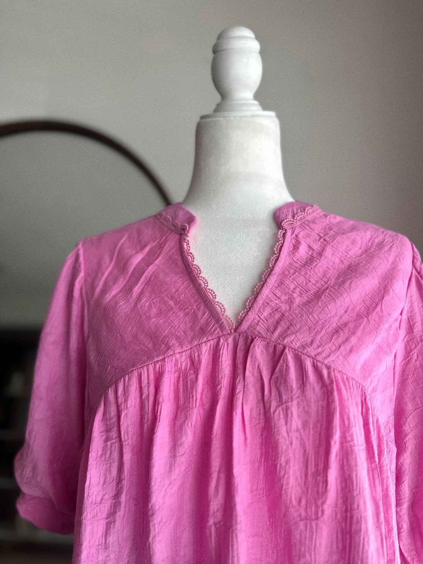 Running Through Pink Peony Fields Blouse