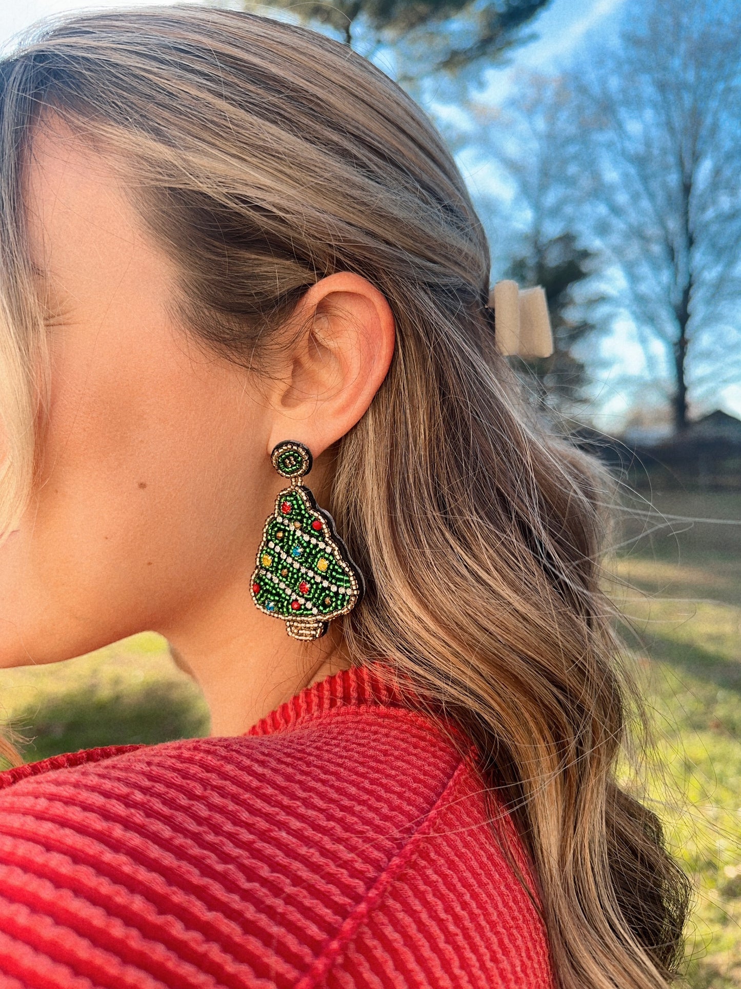 Under The Christmas Tree Earrings - SALE