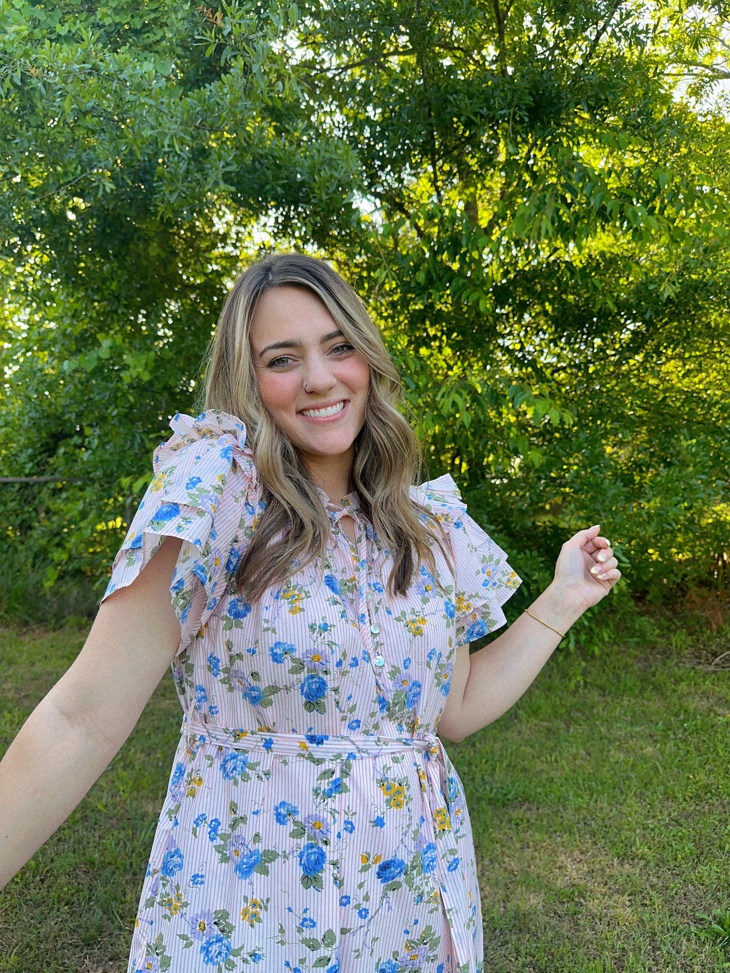 Sweetly Made Floral Midi Dress
