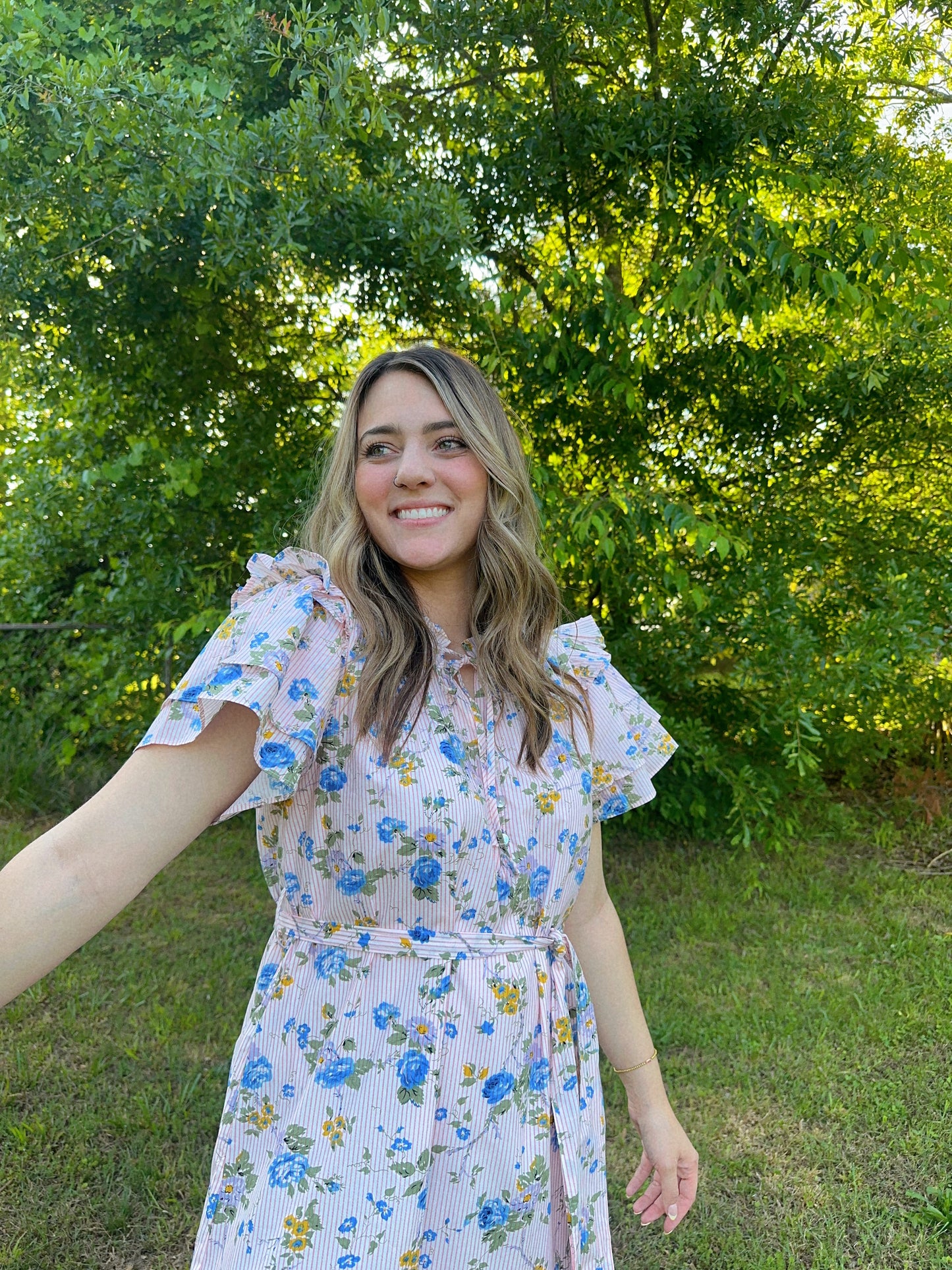 Sweetly Made Floral Midi Dress