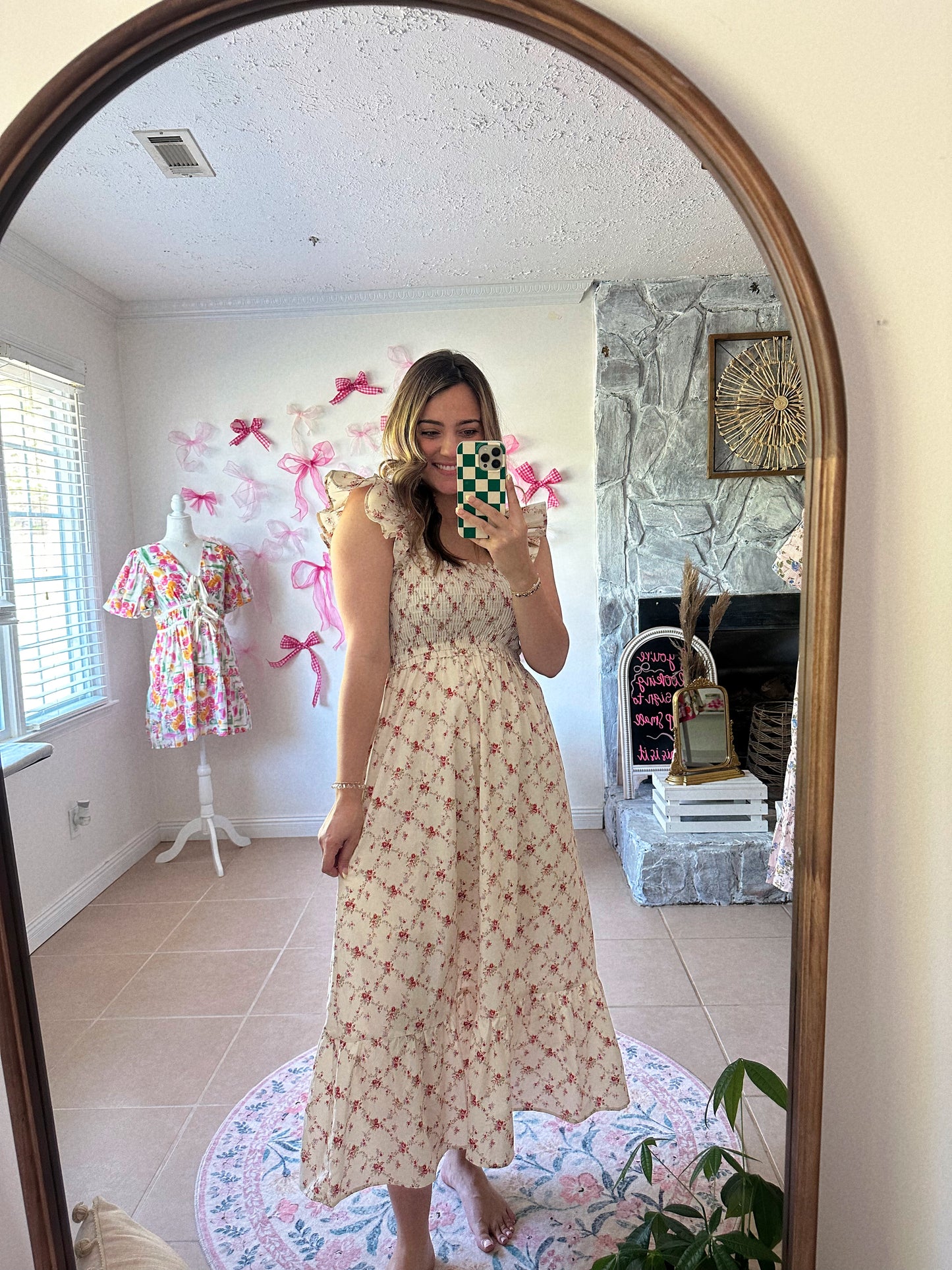 Whimsical Garden Romance Midi Dress