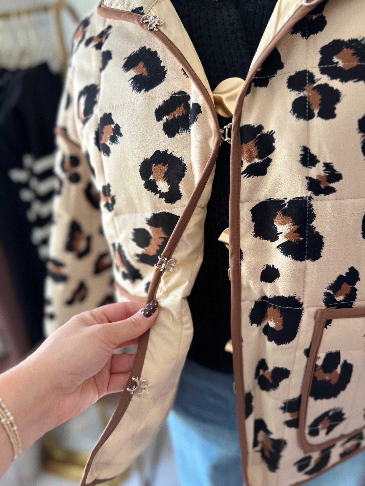 Leopard Layers Quilted Jacket