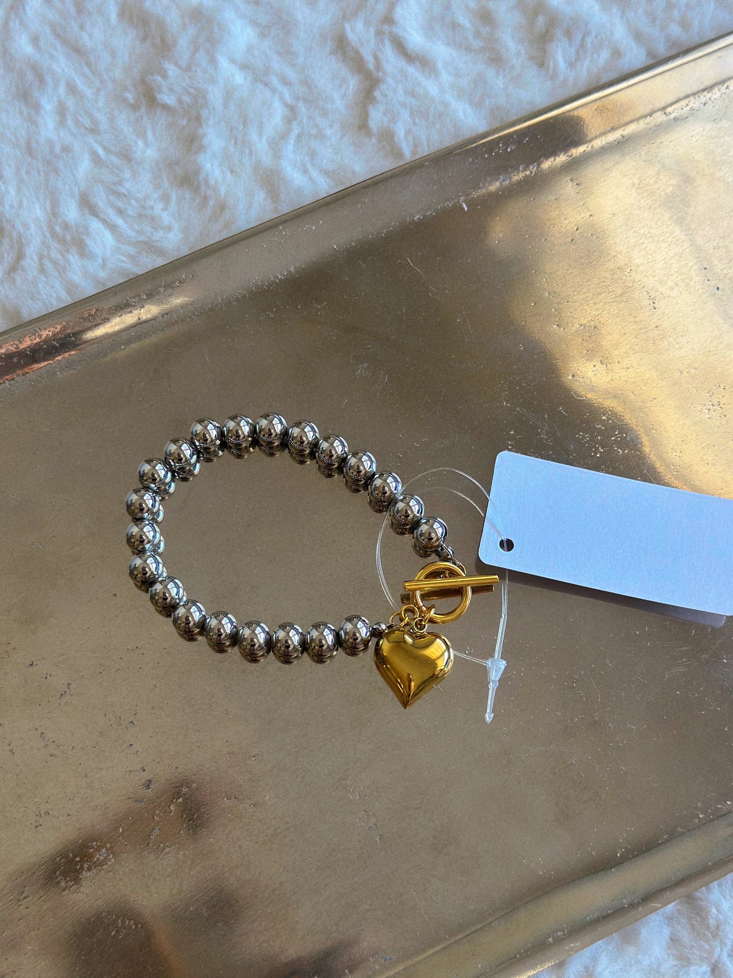 Having A Glam Moment Heart Charm Bracelet