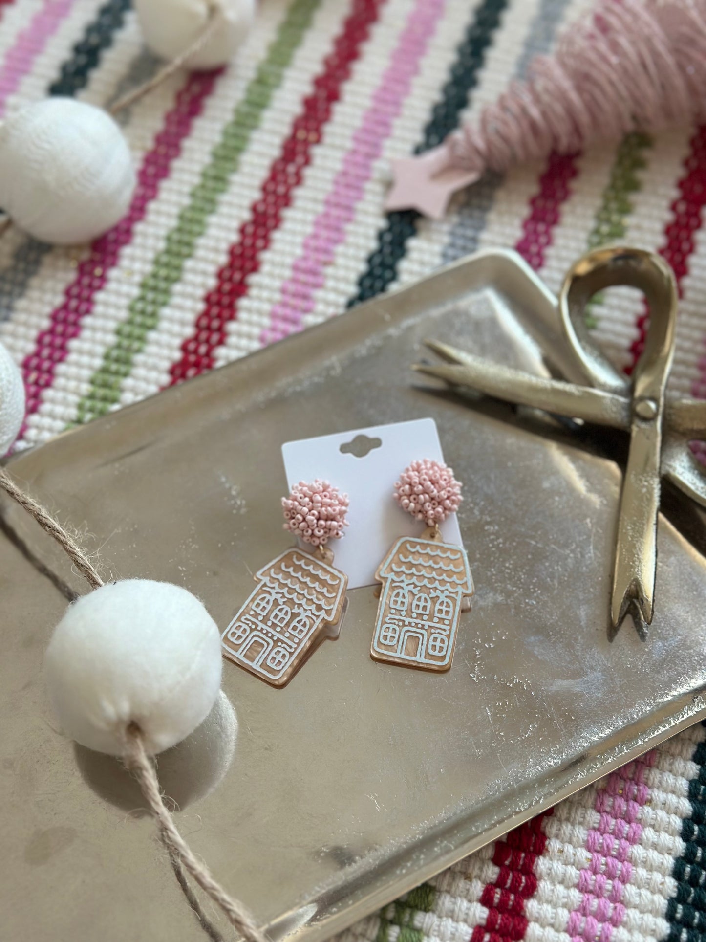 Baked With Love Gingerbread House Earrings