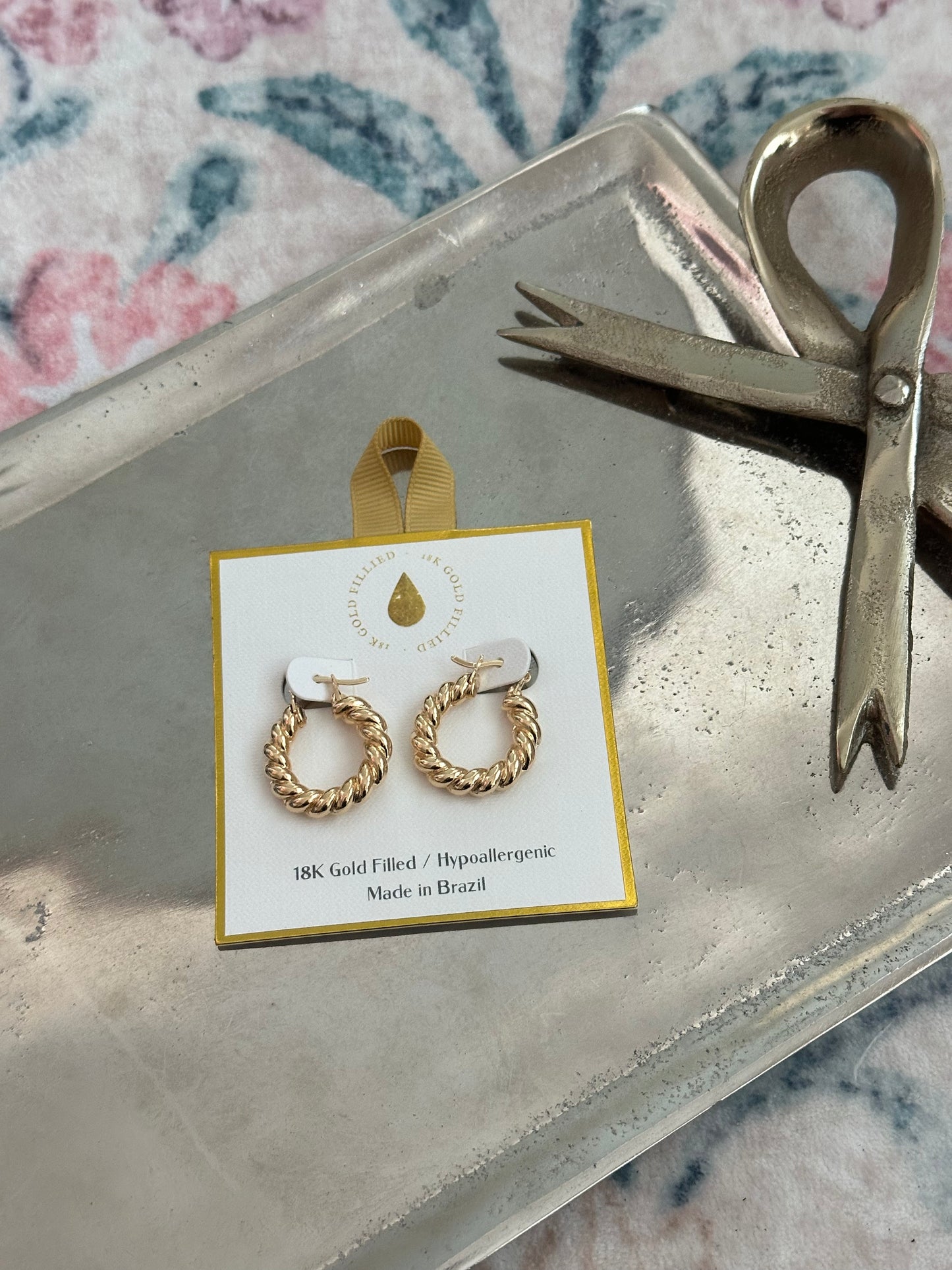 The Most Darling Twisted Gold Earrings