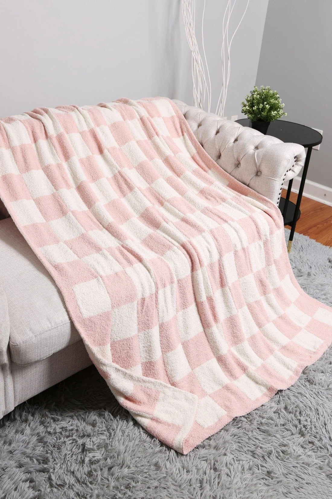 The Sweetest Pink Checkered Blanket