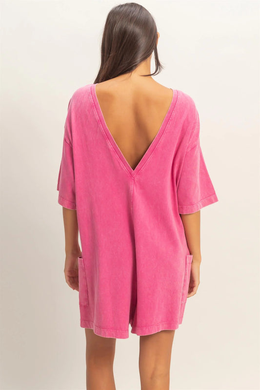 Strawberry Shortcake Cotton Fuchsia Tshirt Romper