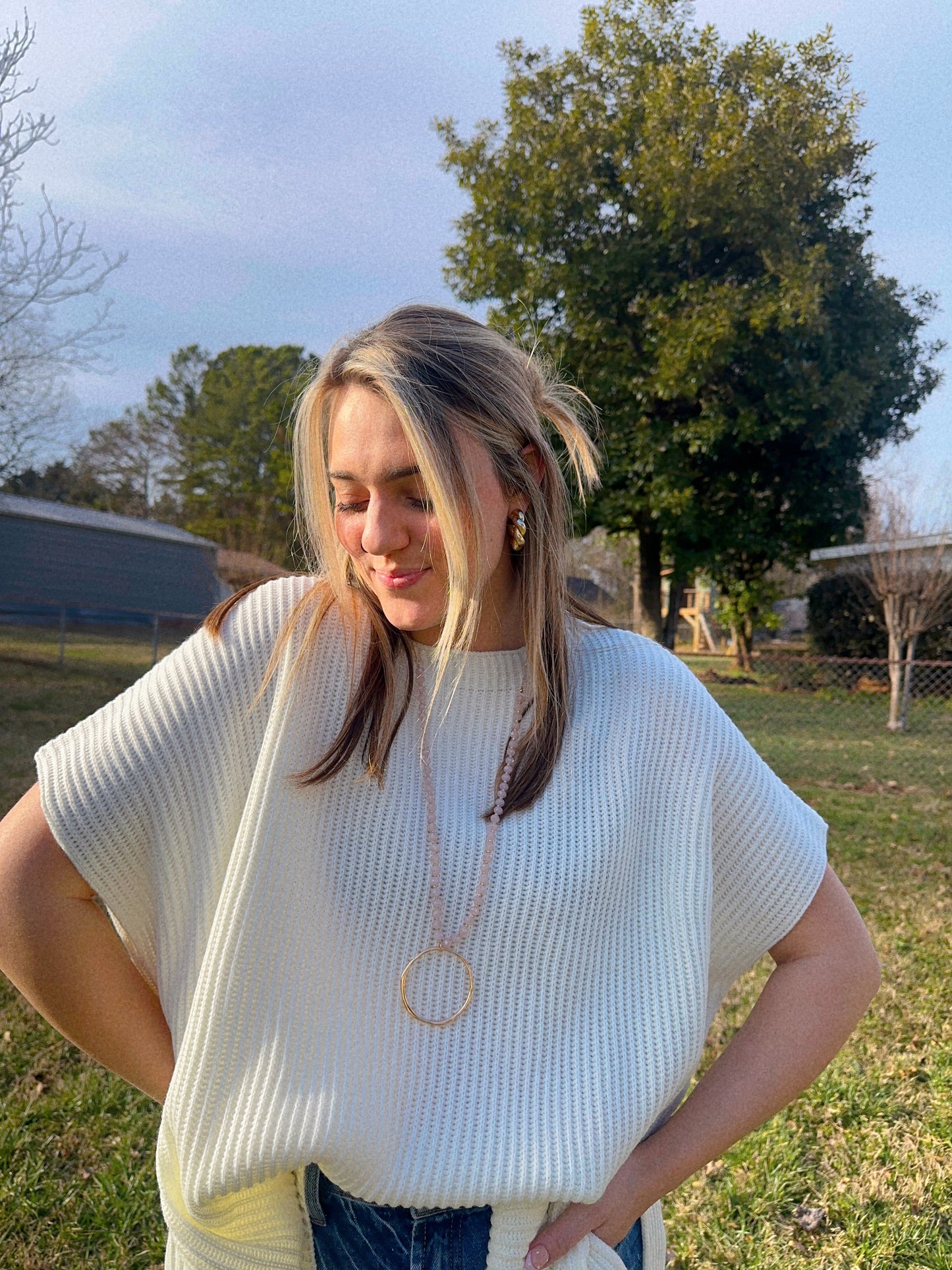 Simply Chic Ivory Knit Top
