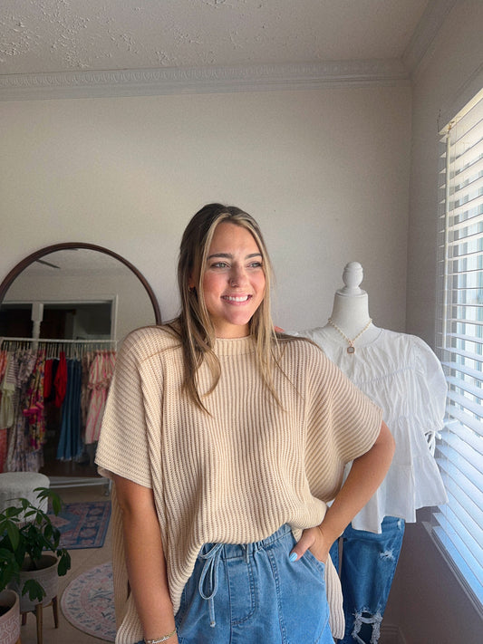 Closet Must Have Camel Knit Sweater