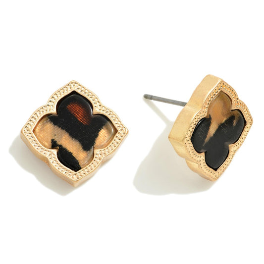 Subtle & Sassy Leopard Print Stud Earrings