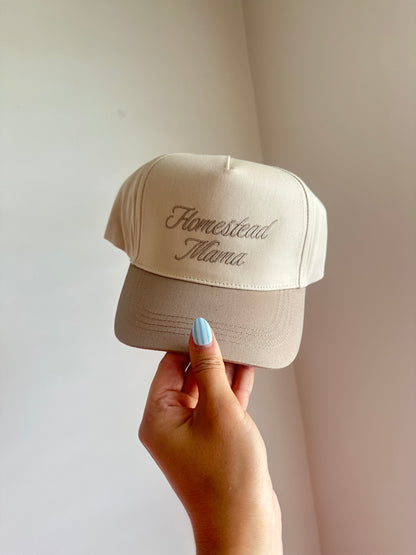 For The Homestead Mama Embroidered Trucker Hat SALE