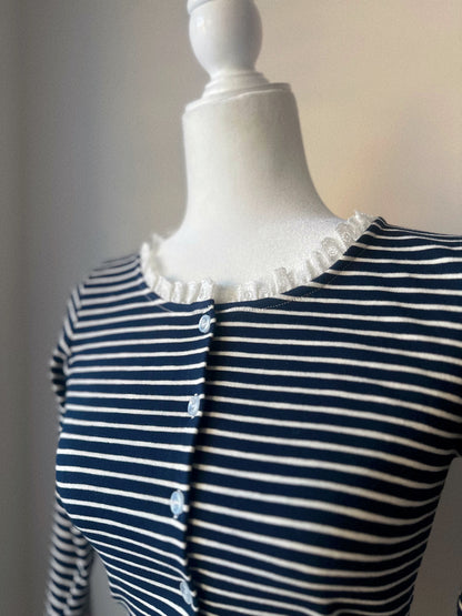 Lovely in Lace Striped Cardigan