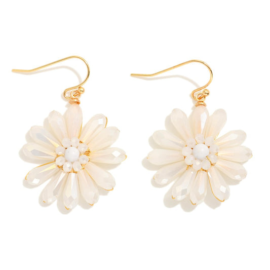 Daisy State Of Mind White Earrings
