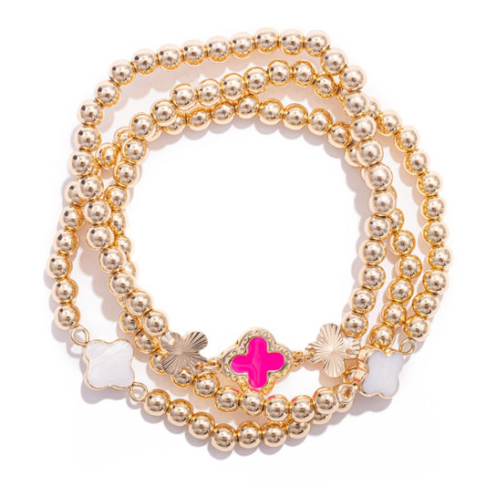 Favorite Shade Of Pink Bracelet Stack