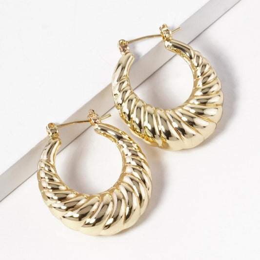 Planning To Make A Statement Gold Dipped Earrings