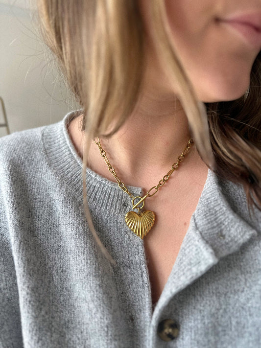 Chain Of Love Gold Heart Necklace