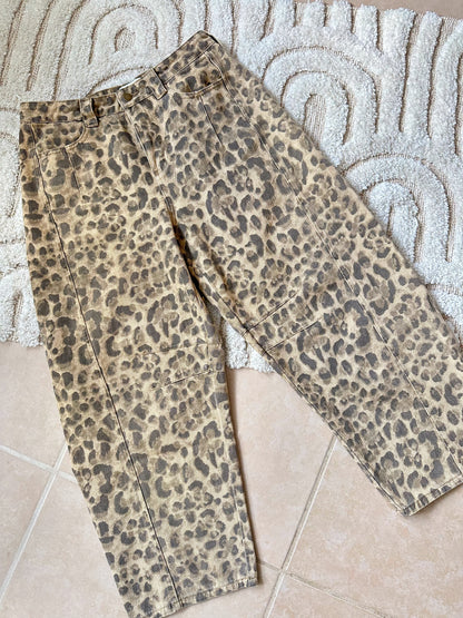 On Trend Leopard Print Barrel Pants SALE