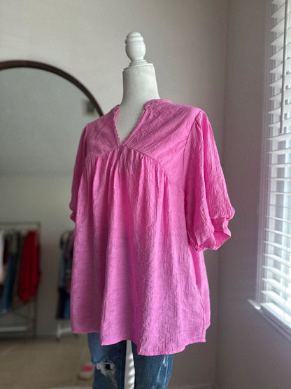 Running Through Pink Peony Fields Blouse