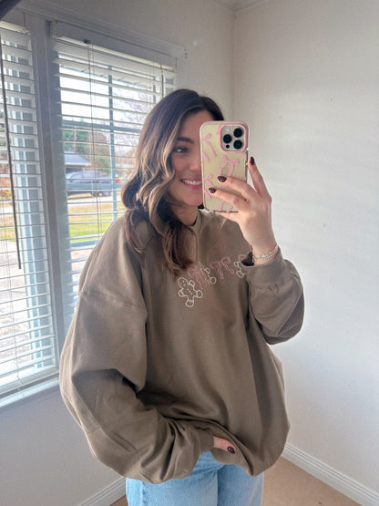 The Gingerbread Cutie Embroidered Sweatshirt SALE