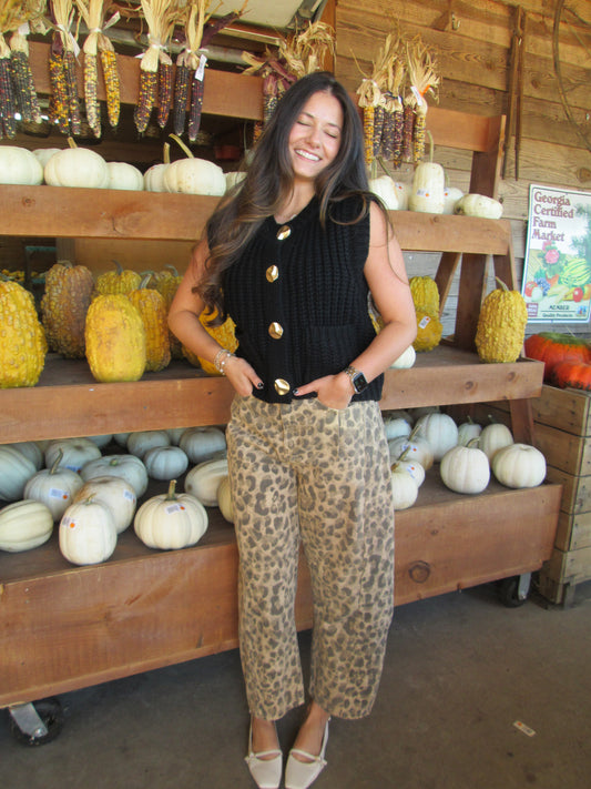 Plan To Make A Statement Chunky Black Knit Sweater Vest