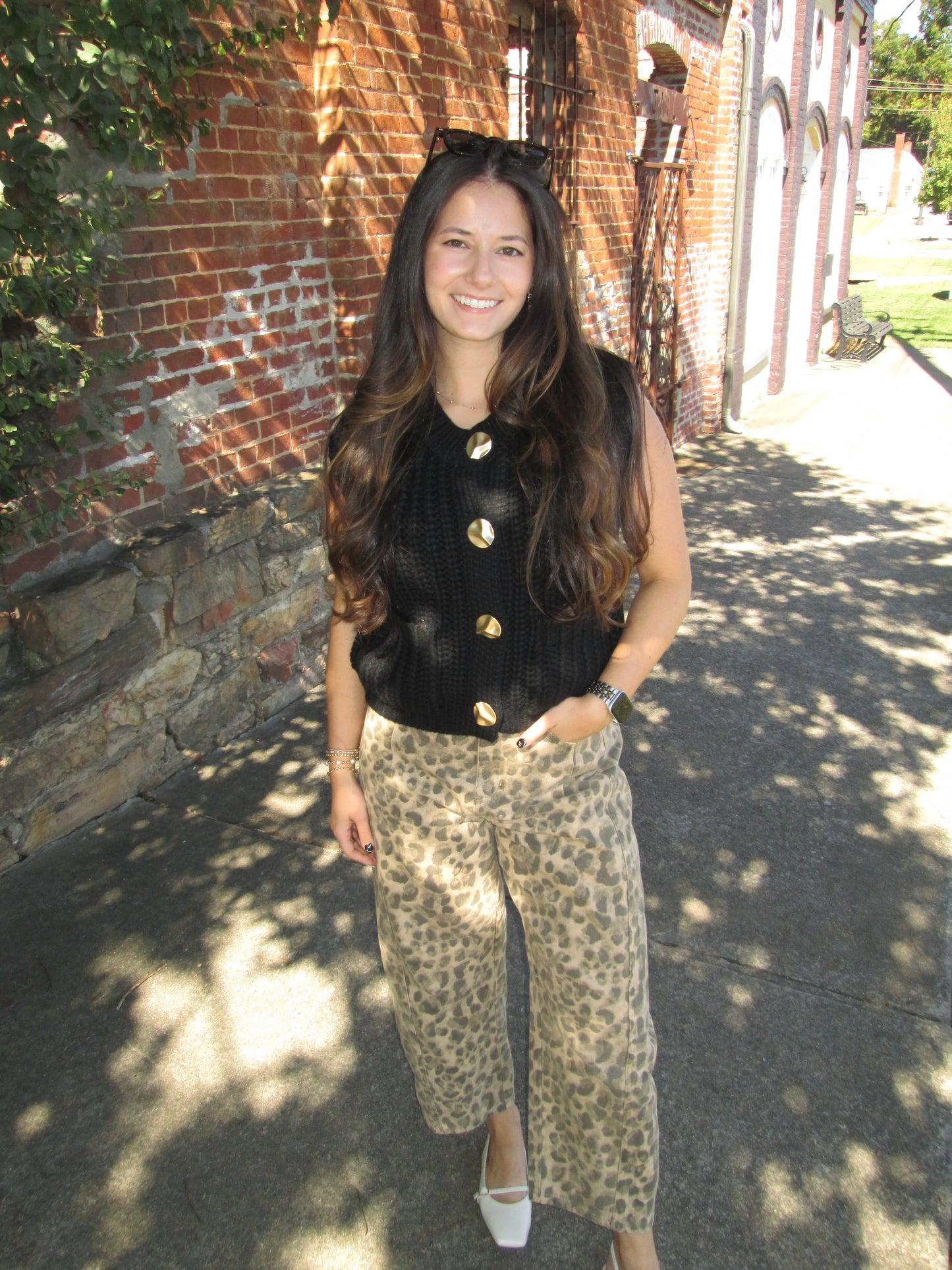 On Trend Leopard Print Barrel Pants