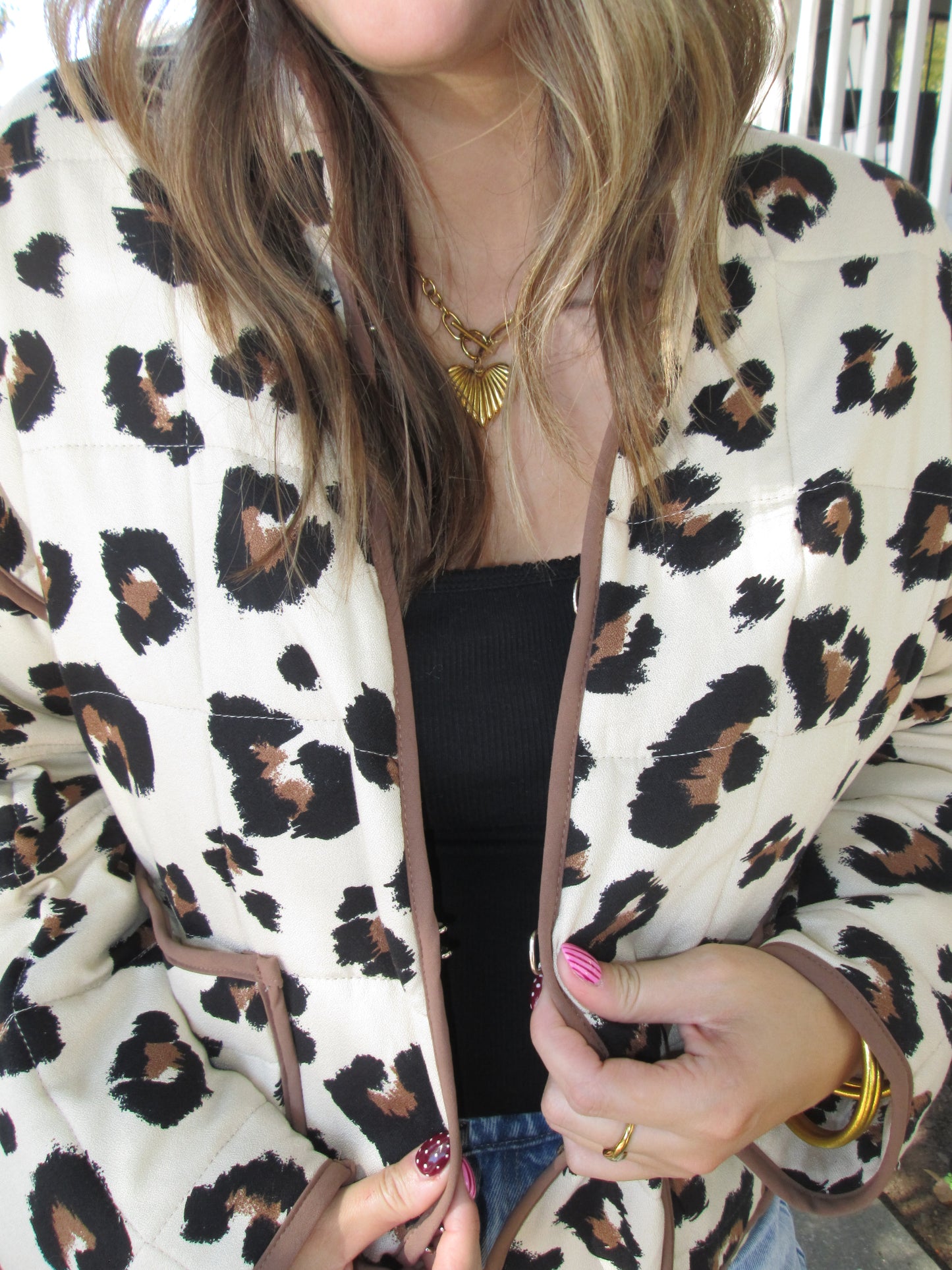 Leopard Layers Quilted Jacket LAST CHANCE