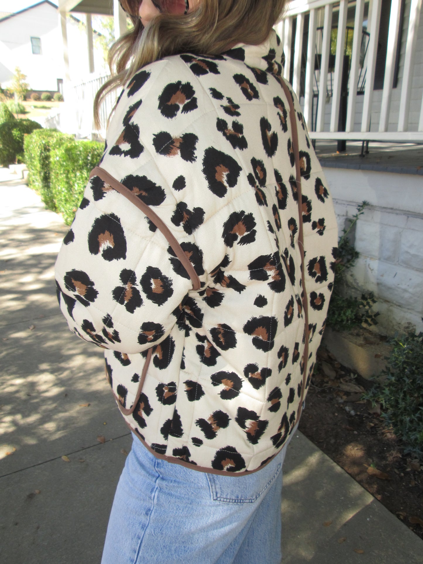 Leopard Layers Quilted Jacket LAST CHANCE