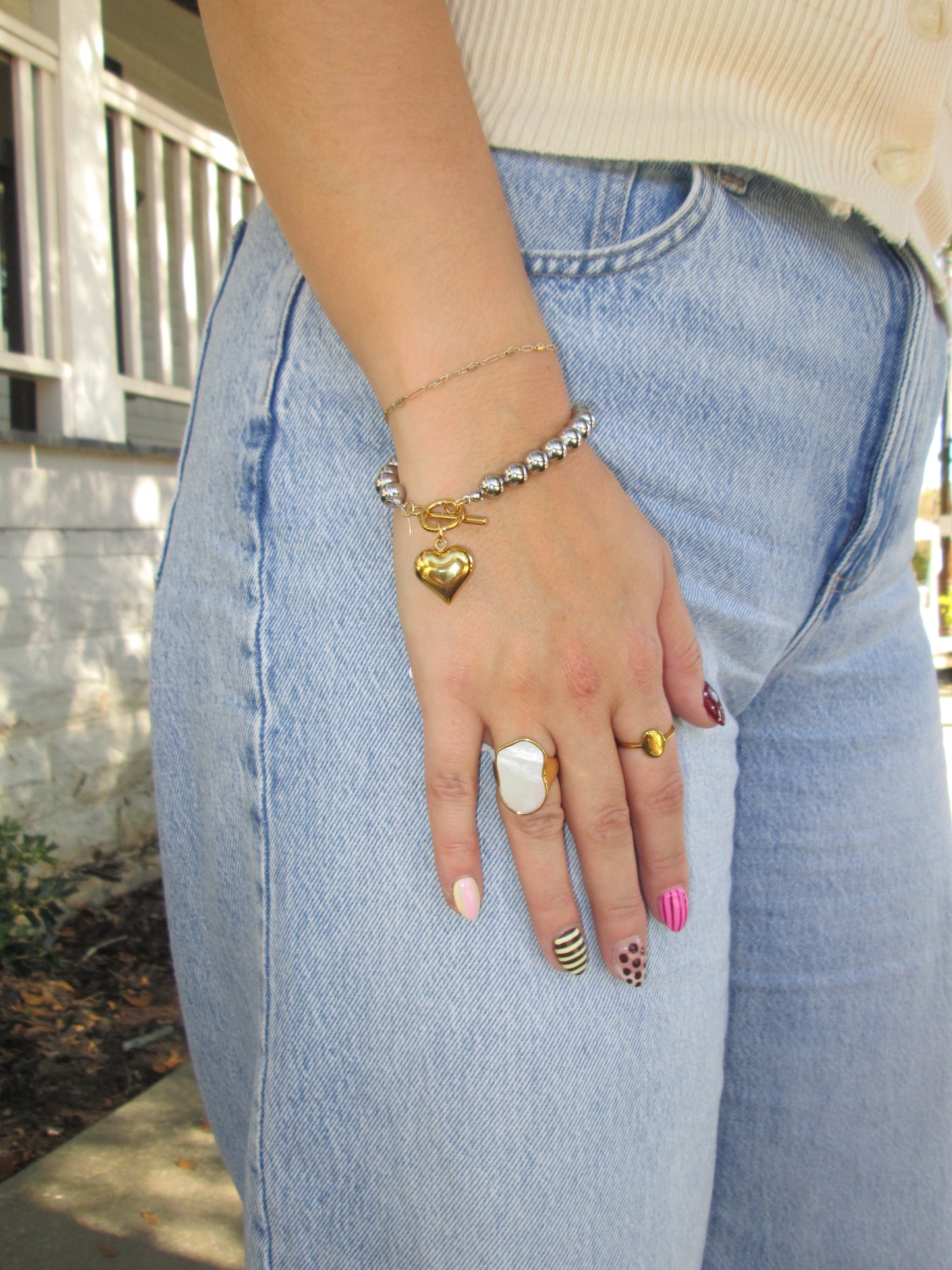 Timeless Elegance Pearl Gold Ring