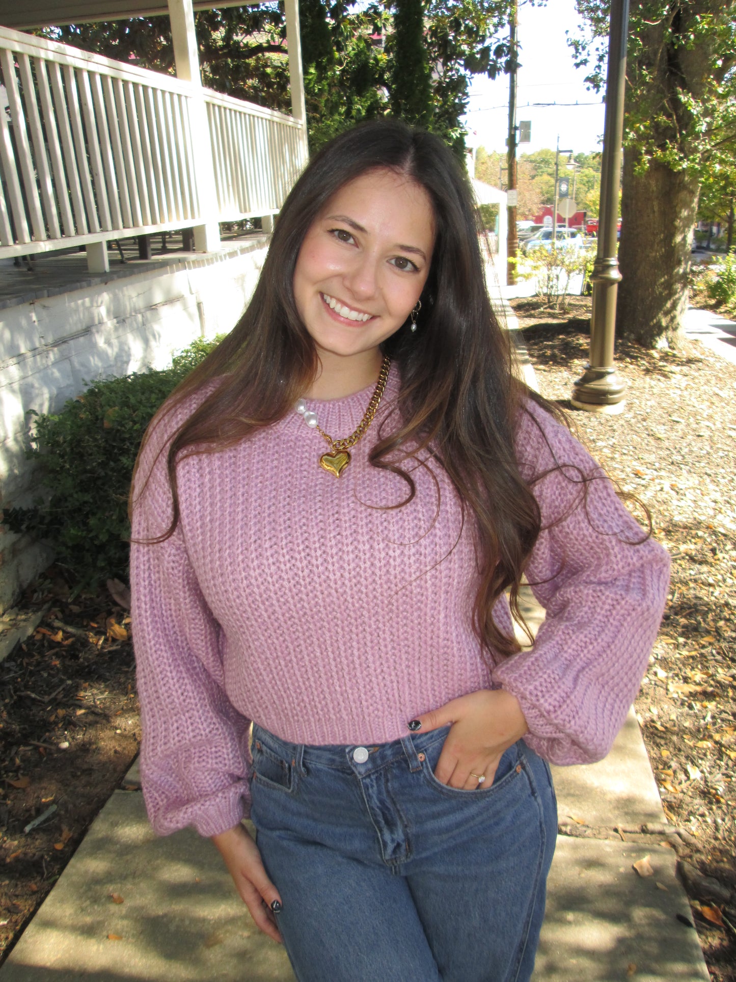 Colorful Moment Cropped Knit Balloon Sleeve Sweater SALE