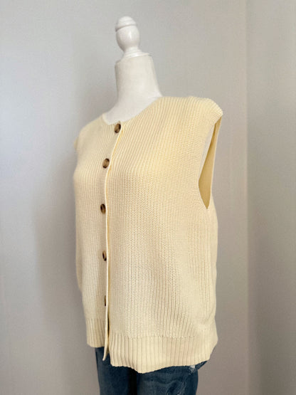 The Vanilla Daydream Light Cream Sweater Vest