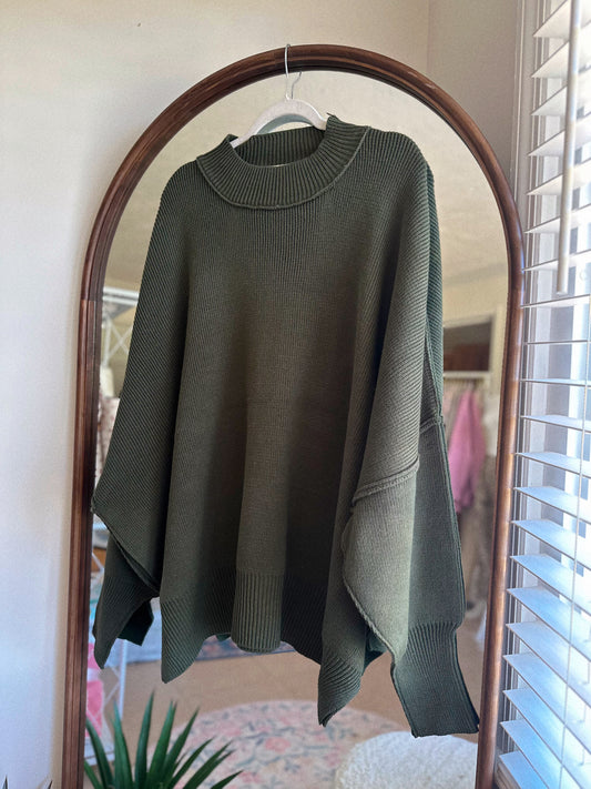 Curvy Falling For Forest Greens Sweater