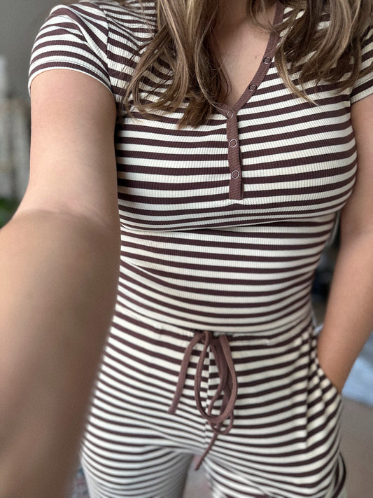 Toasted Stripes Chocolate Brown Set (Arriving Dec. 11th)