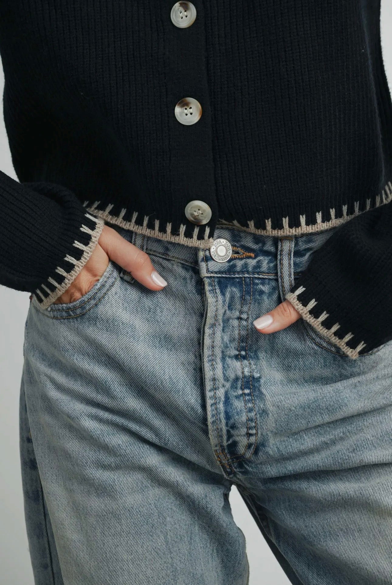 The Midnight Mocha Black & Taupe Cardigan